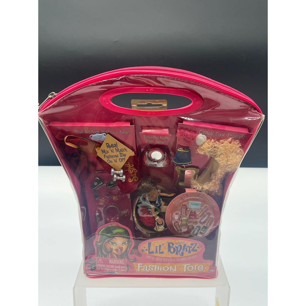 MGA 2003 Lil Bratz Fashion Tote with Sasha "Saturday Night Style Wear"